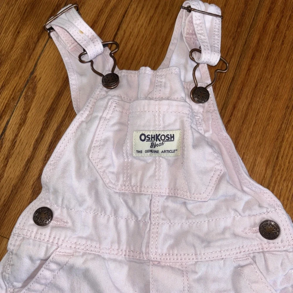Oshkosh B'gosh Baby‎ Vestbak Overalls Size 9 Months Pale Pink